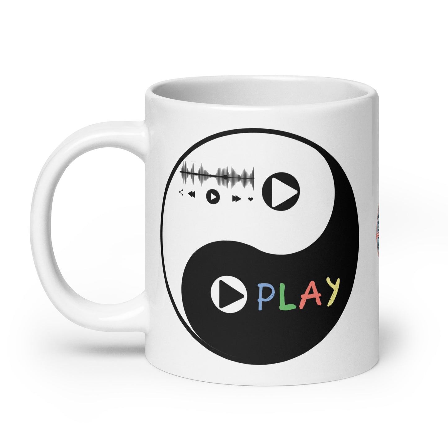 Play-Yin & Play-Yang with Ass Souls white glossy mug