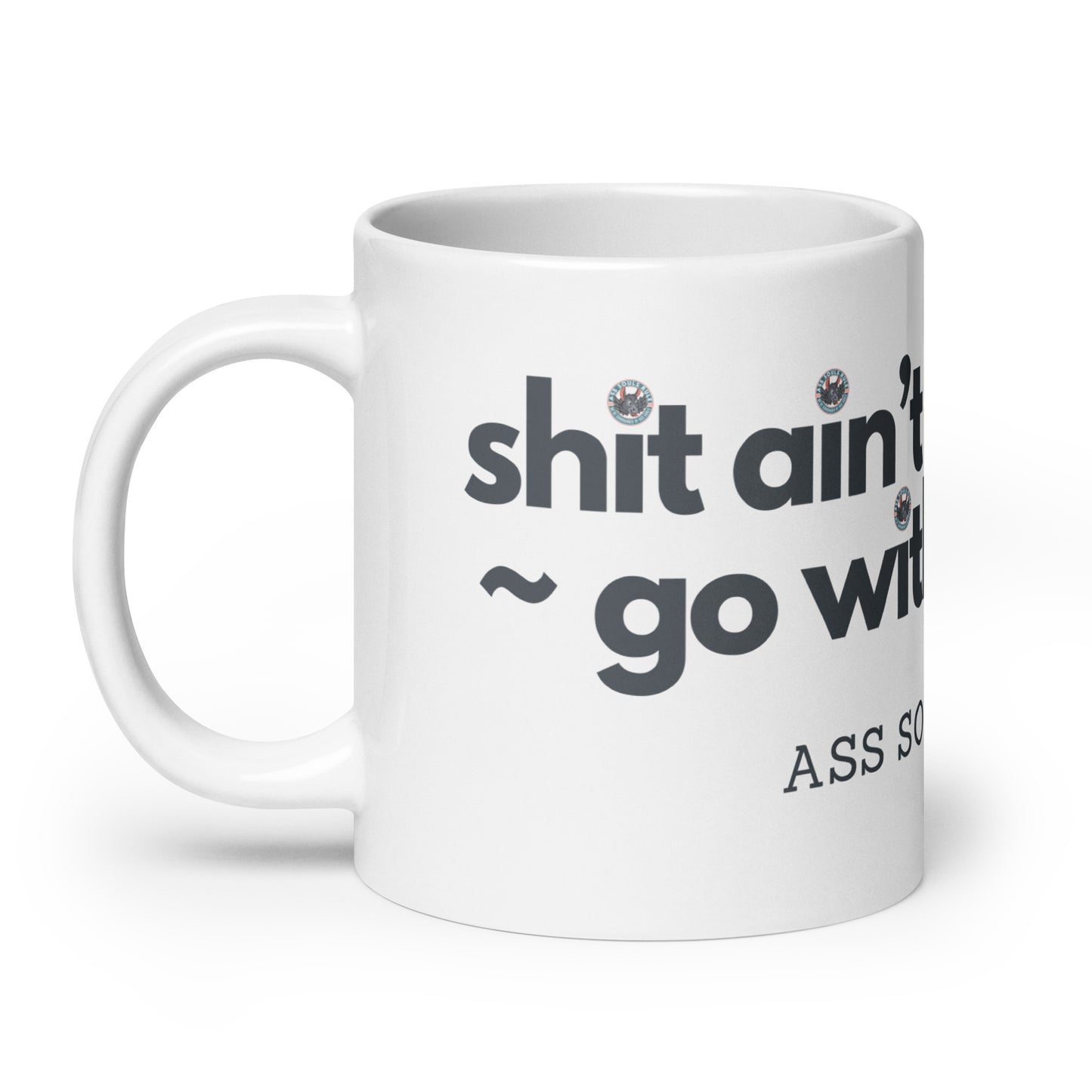 Go With the Flow white glossy mug