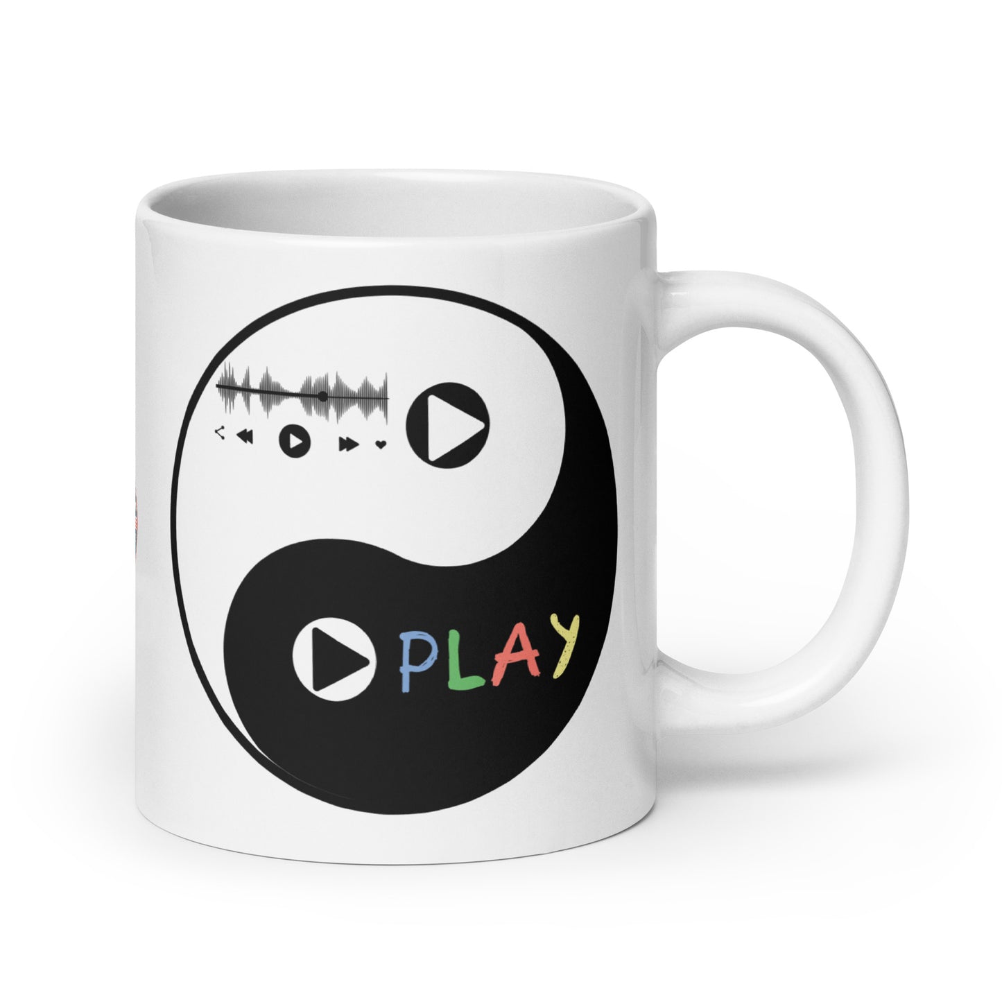 Play-Yin & Play-Yang with Ass Souls white glossy mug