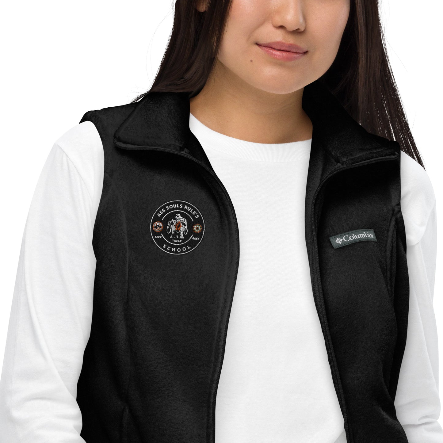 Ass Souls Rule's School women’s Columbia fleece vest