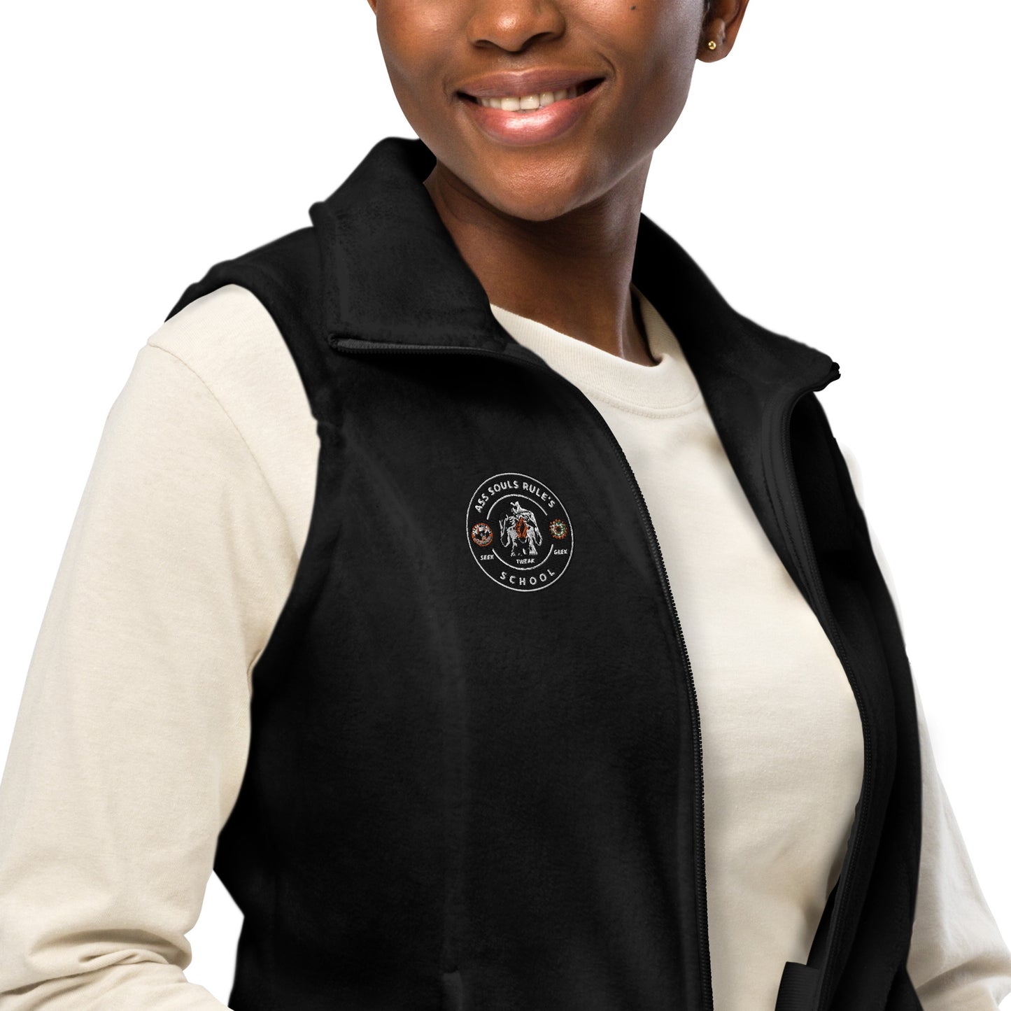 Ass Souls Rule's School women’s Columbia fleece vest