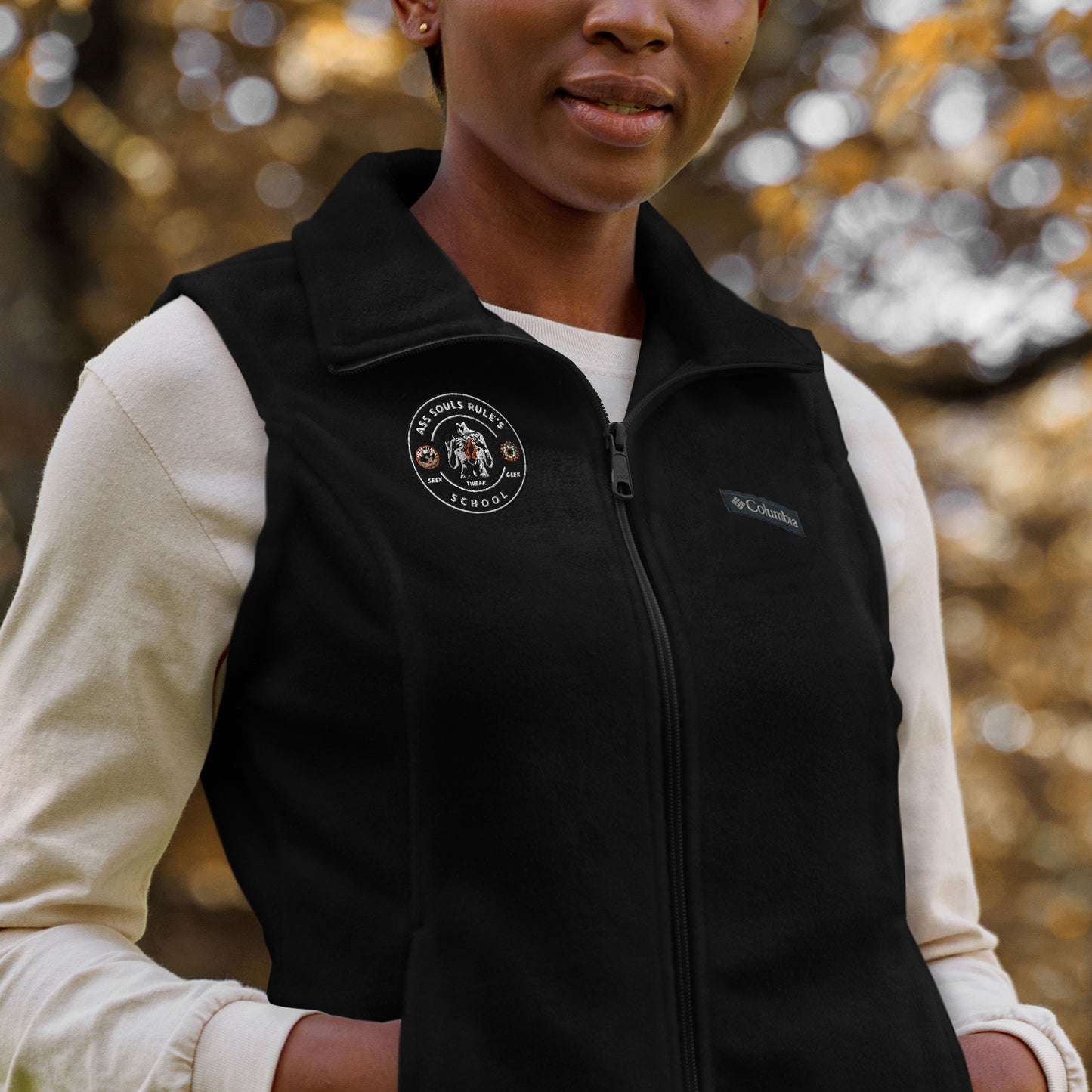 Ass Souls Rule's School women’s Columbia fleece vest