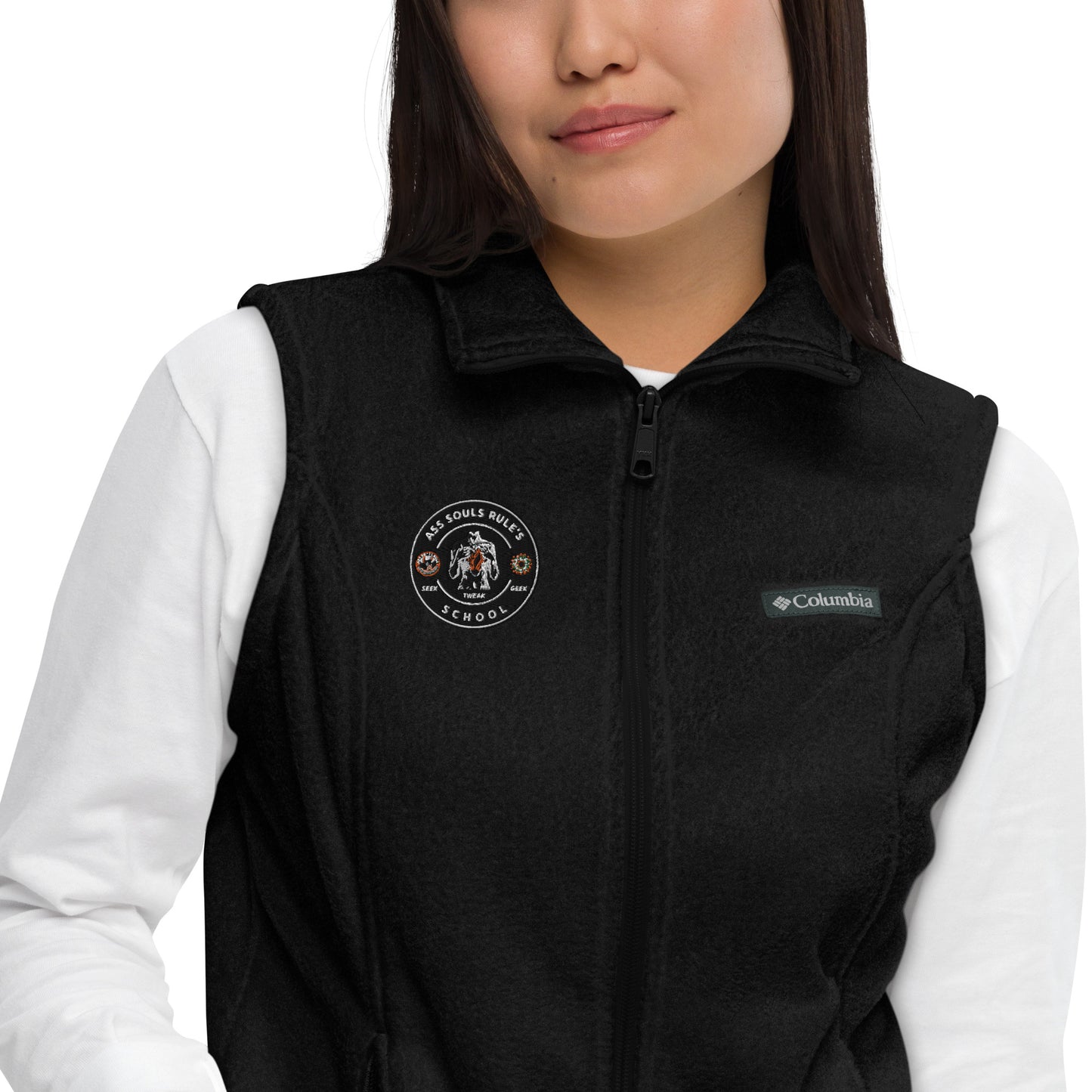 Ass Souls Rule's School women’s Columbia fleece vest