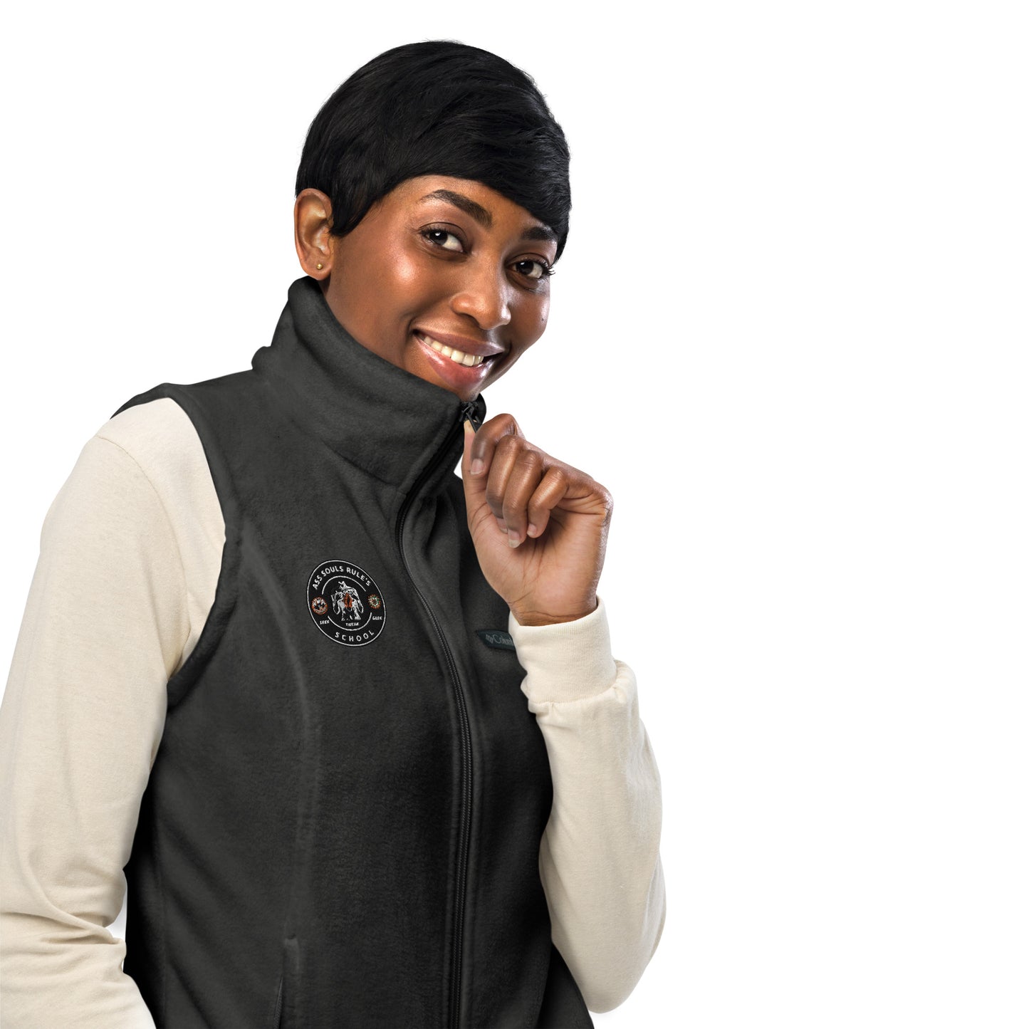 Ass Souls Rule's School women’s Columbia fleece vest