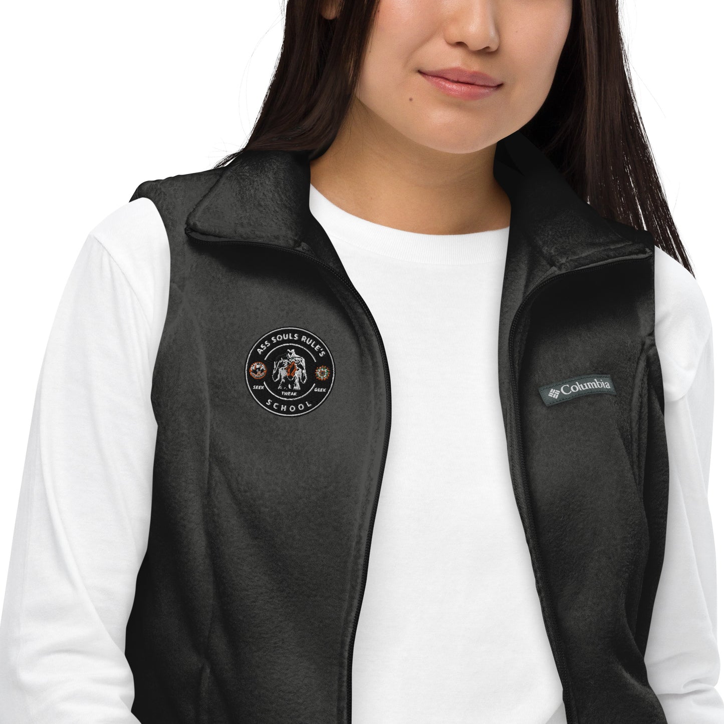 Ass Souls Rule's School women’s Columbia fleece vest