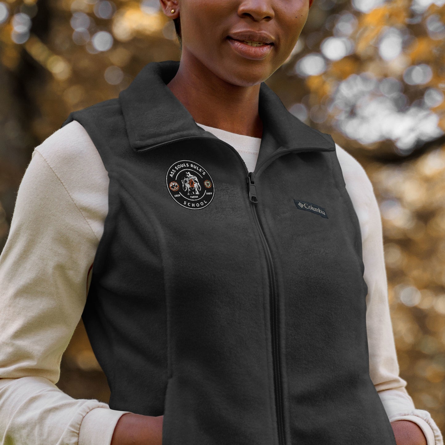 Ass Souls Rule's School women’s Columbia fleece vest