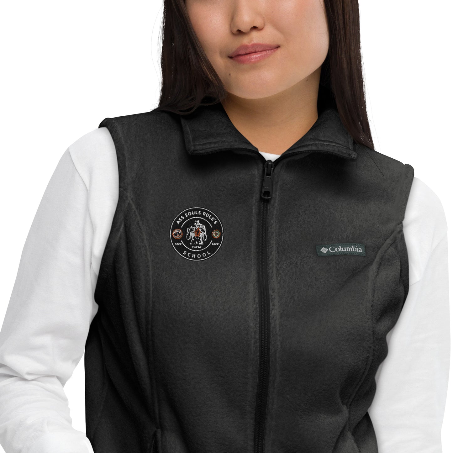 Ass Souls Rule's School women’s Columbia fleece vest