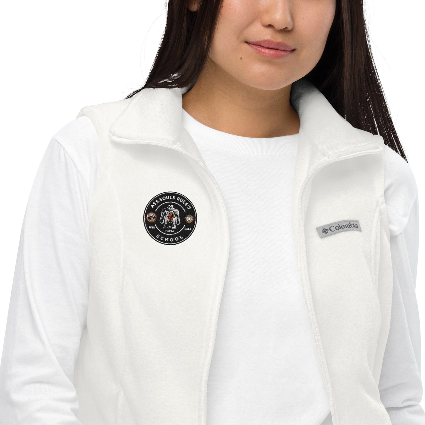 Ass Souls Rule's School women’s Columbia fleece vest