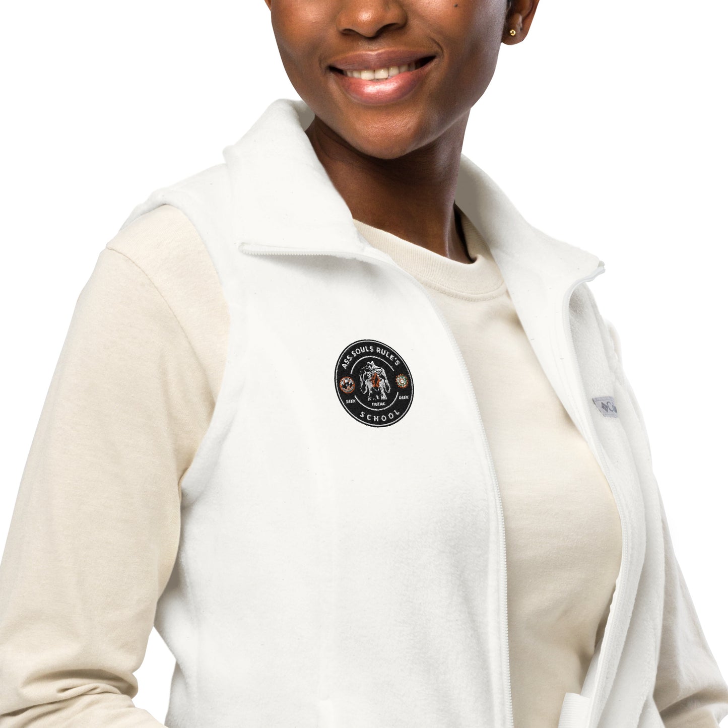 Ass Souls Rule's School women’s Columbia fleece vest