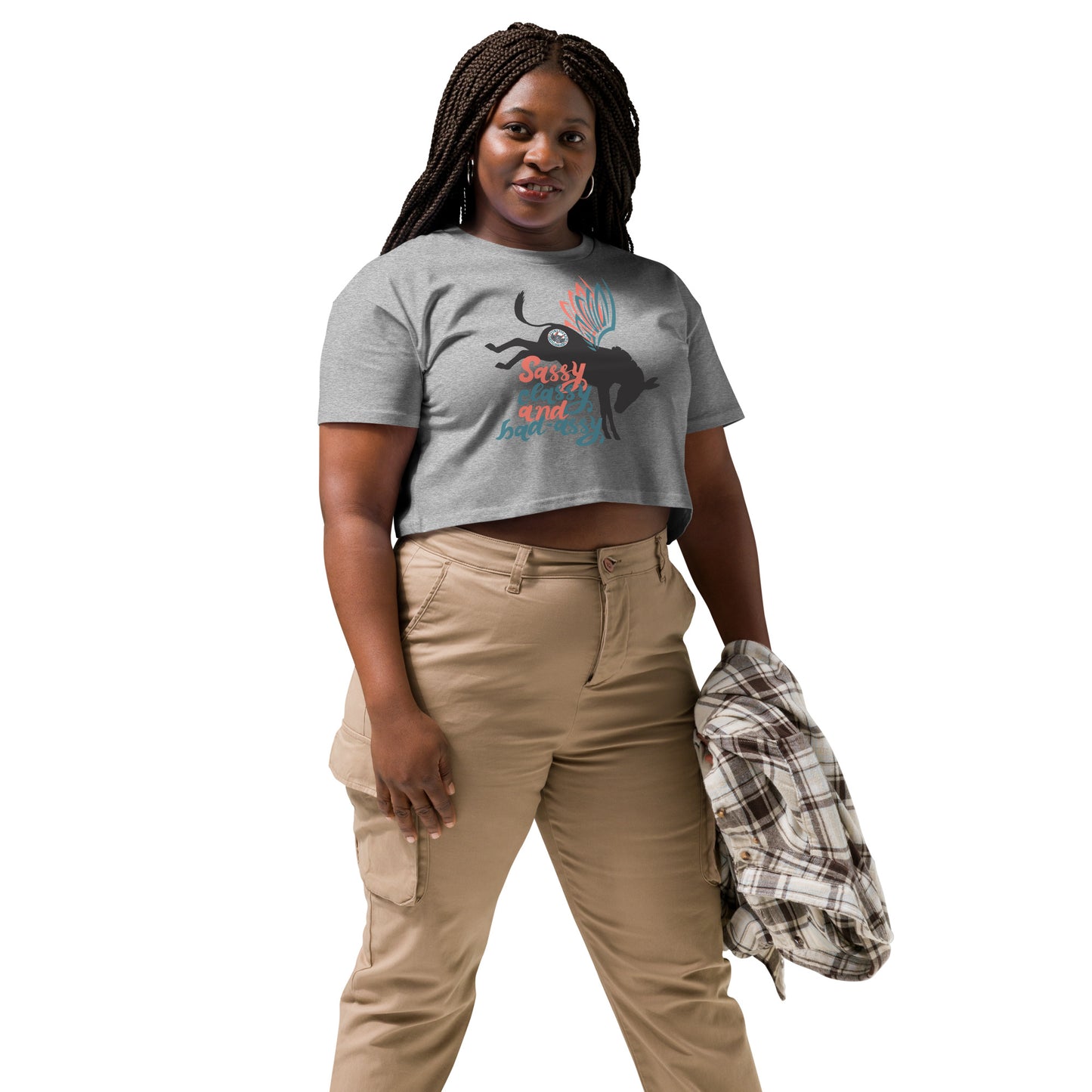 Sassy, Classy, & Bad Assy women’s crop top