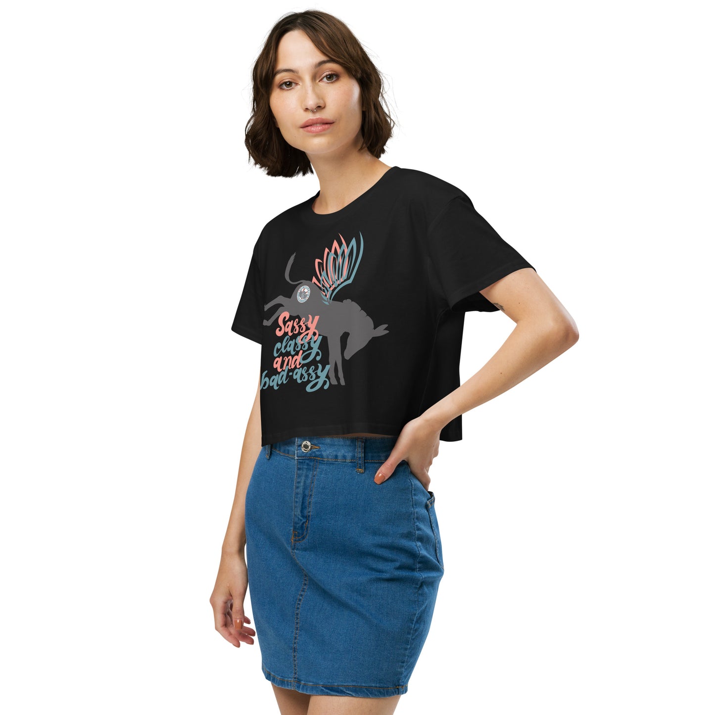 Sassy, Classy, & Bad Assy women’s crop top