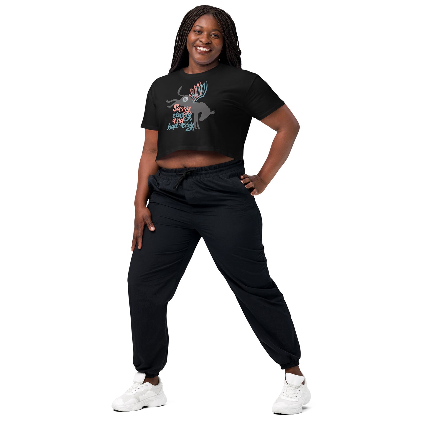 Sassy, Classy, & Bad Assy women’s crop top