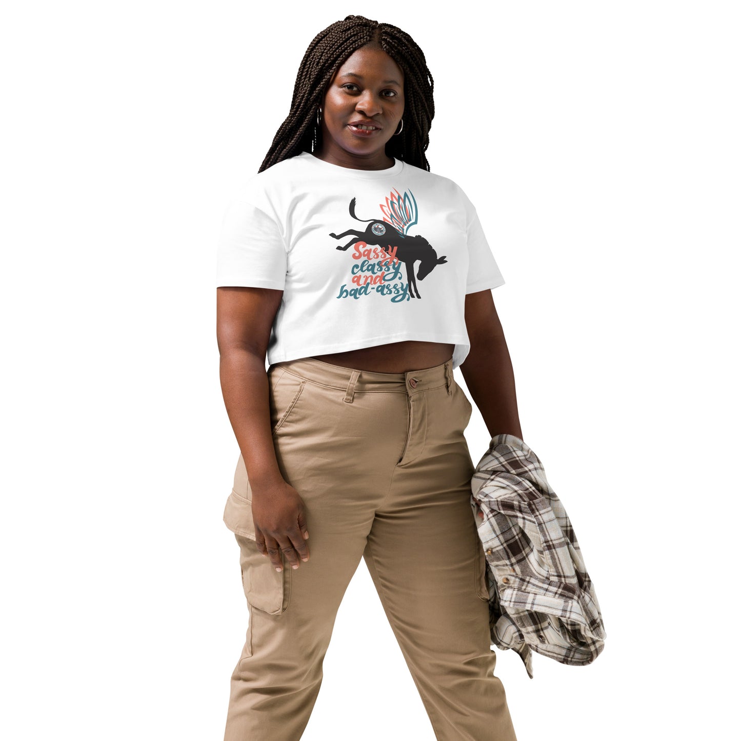 Sassy, Classy, & Bad Assy women’s crop top