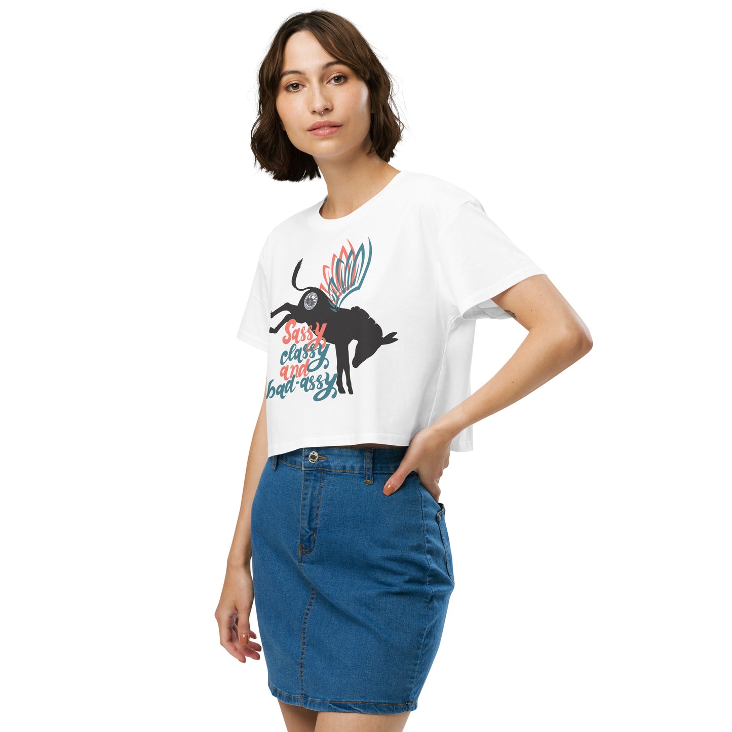 Sassy, Classy, & Bad Assy women’s crop top