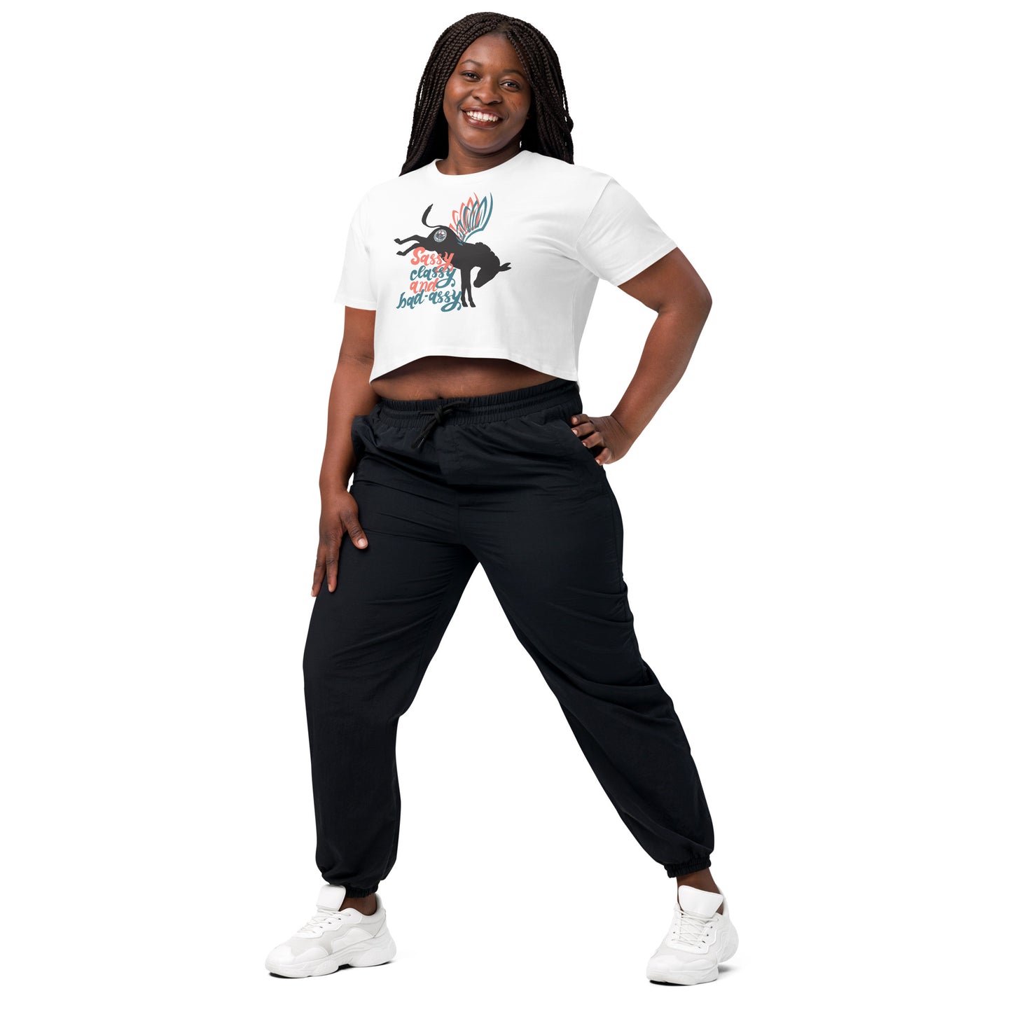 Sassy, Classy, & Bad Assy women’s crop top