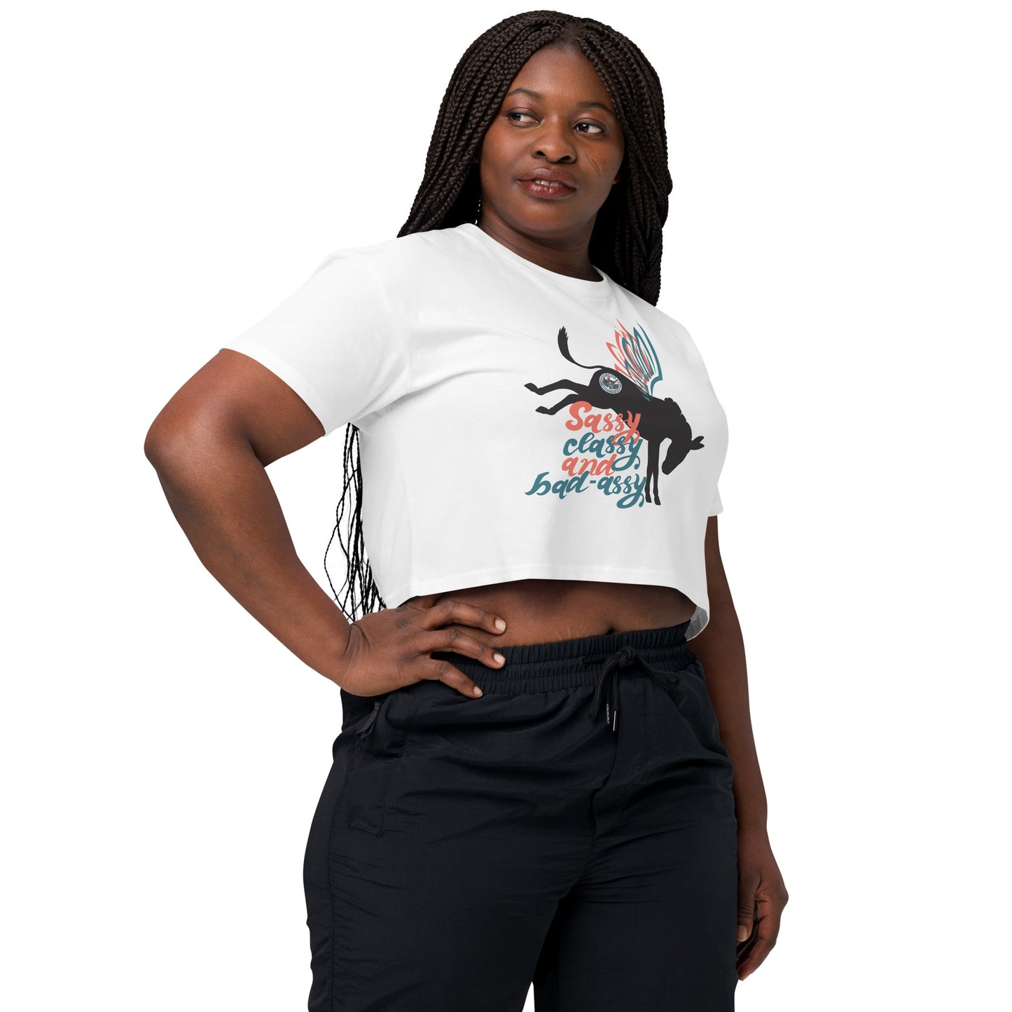 Sassy, Classy, & Bad Assy women’s crop top