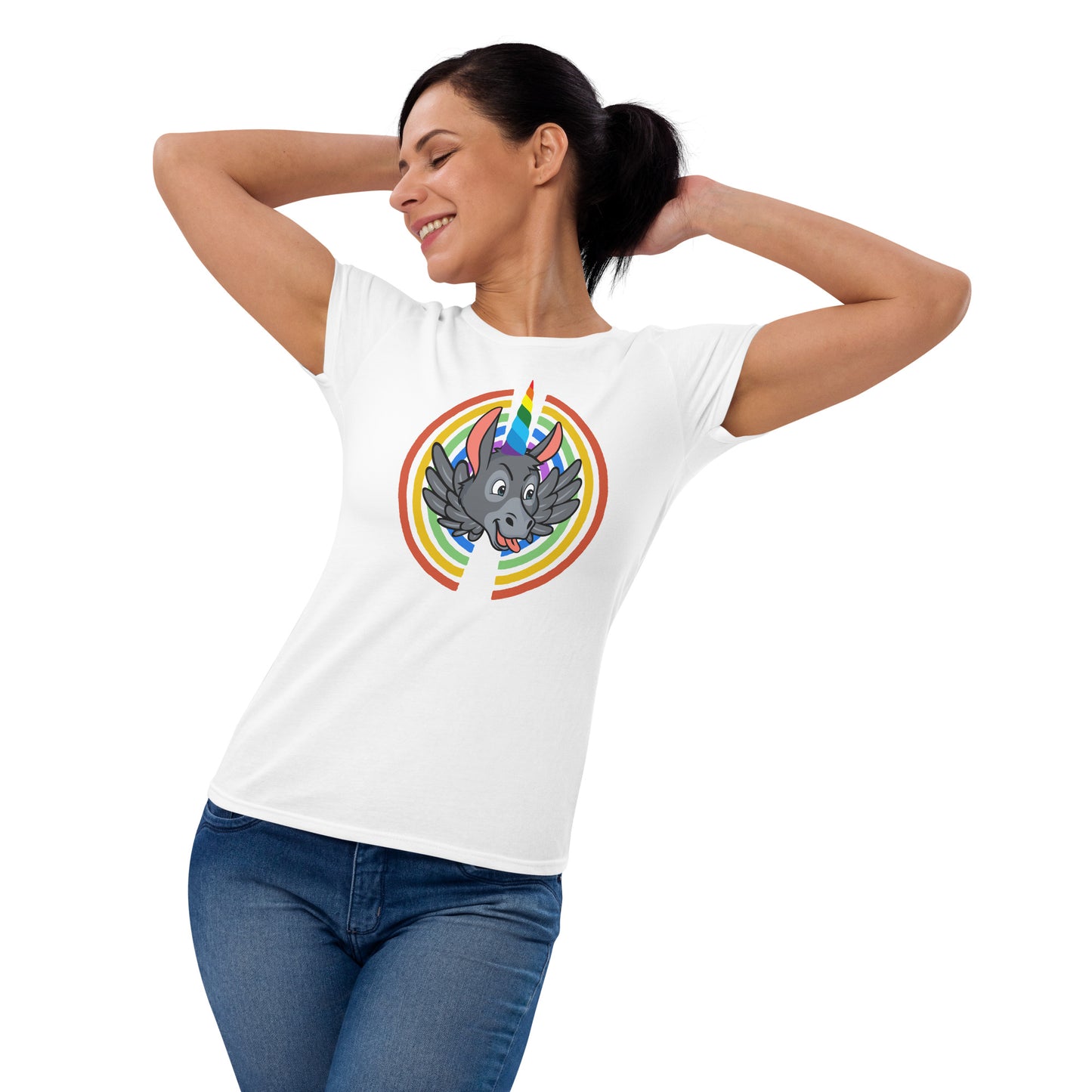 Rainbows & Unicorns women's short sleeve t-shirt