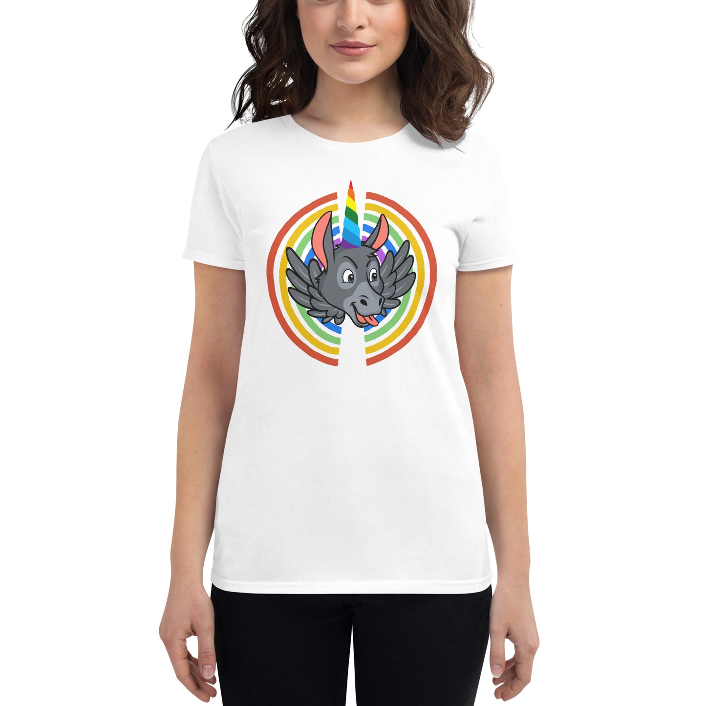 Rainbows & Unicorns women's short sleeve t-shirt