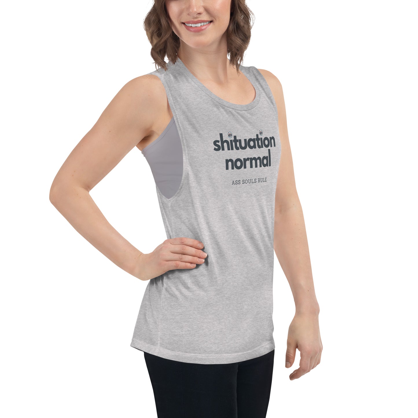 Shituation Normal ladies’ muscle tank