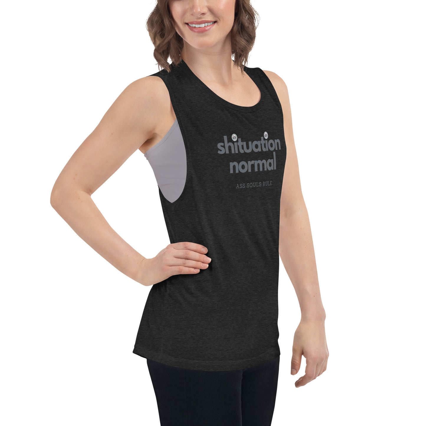 Shituation Normal ladies’ muscle tank