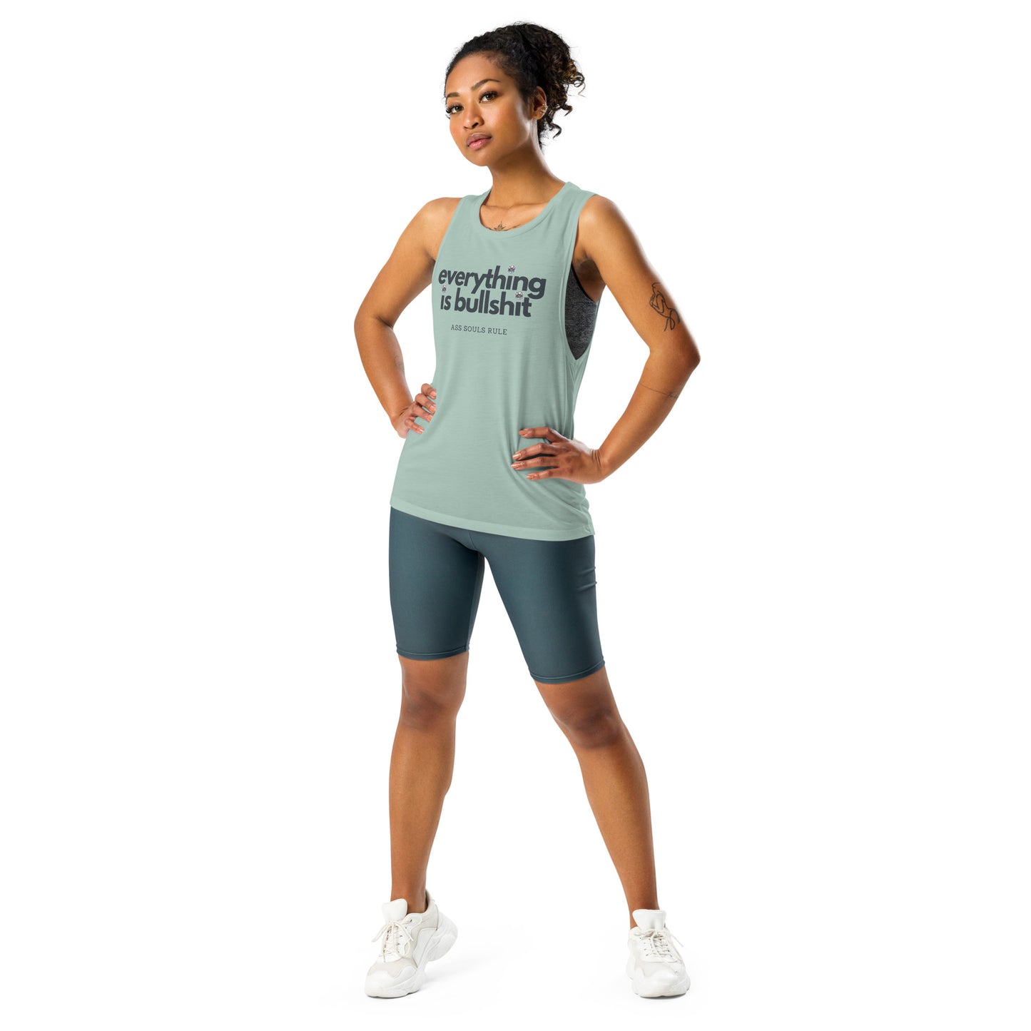 Everything is Bullshit ladies’ muscle tank