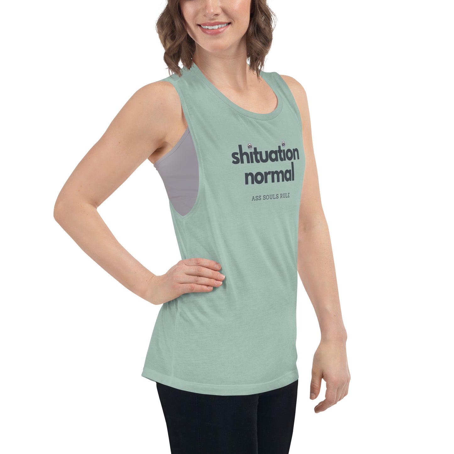 Shituation Normal ladies’ muscle tank