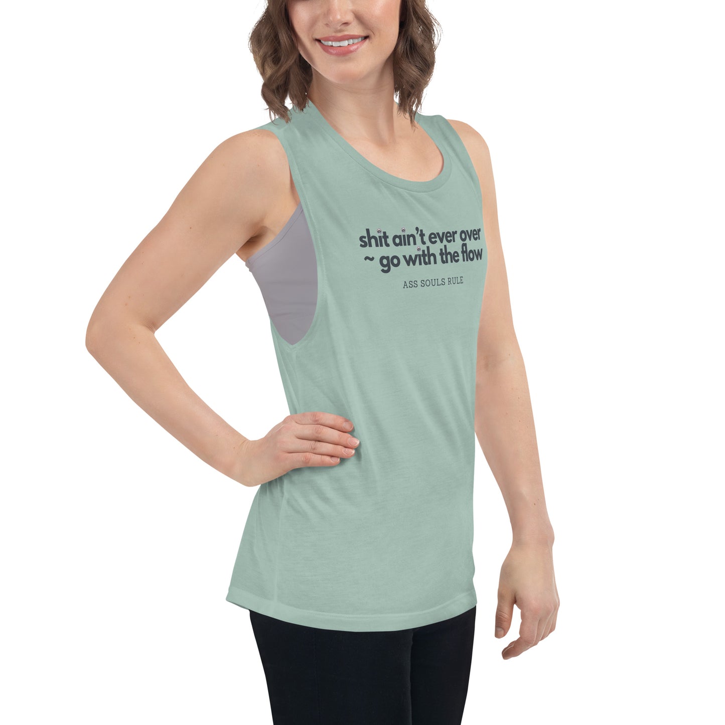 Go With the Flow ladies’ muscle tank