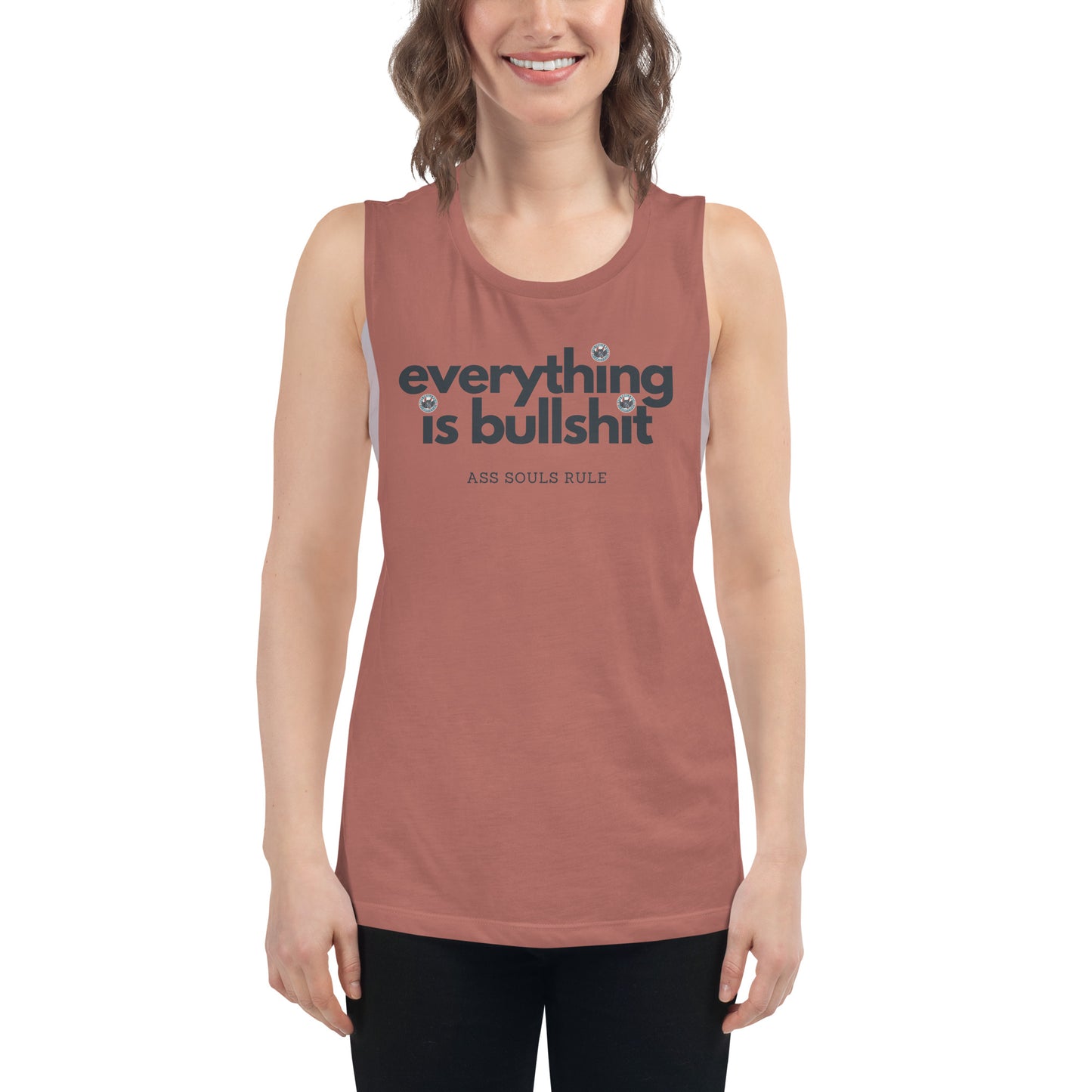 Everything is Bullshit ladies’ muscle tank