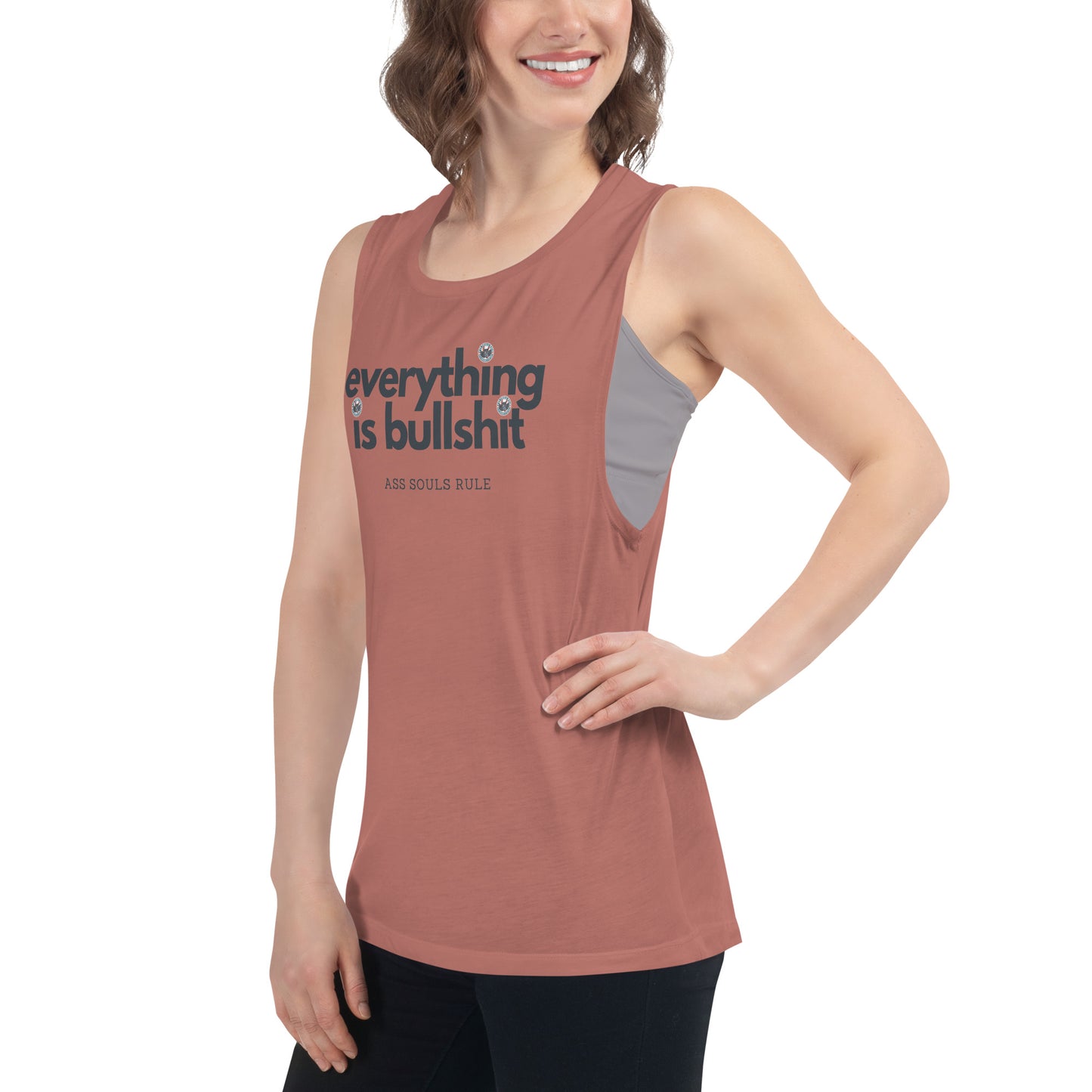 Everything is Bullshit ladies’ muscle tank