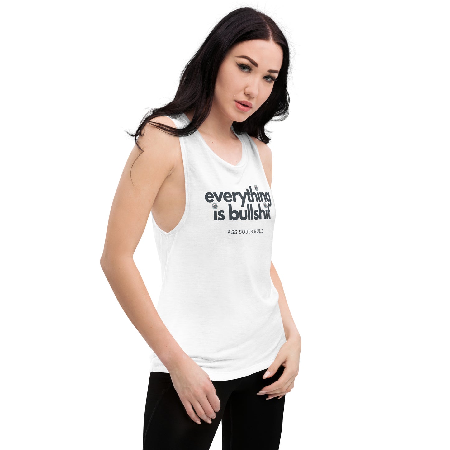 Everything is Bullshit ladies’ muscle tank