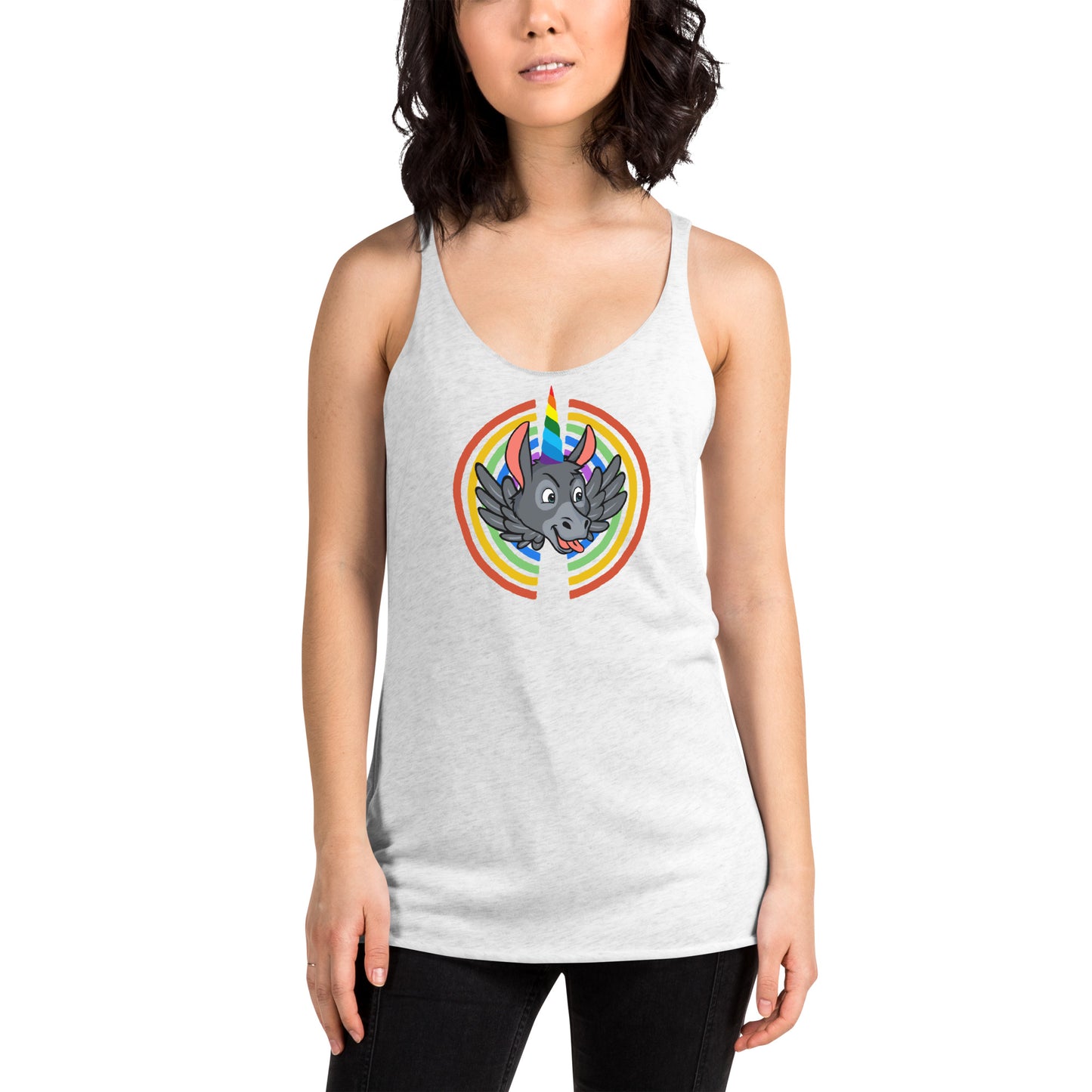 Rainbows & Unicorns women's racerback tank