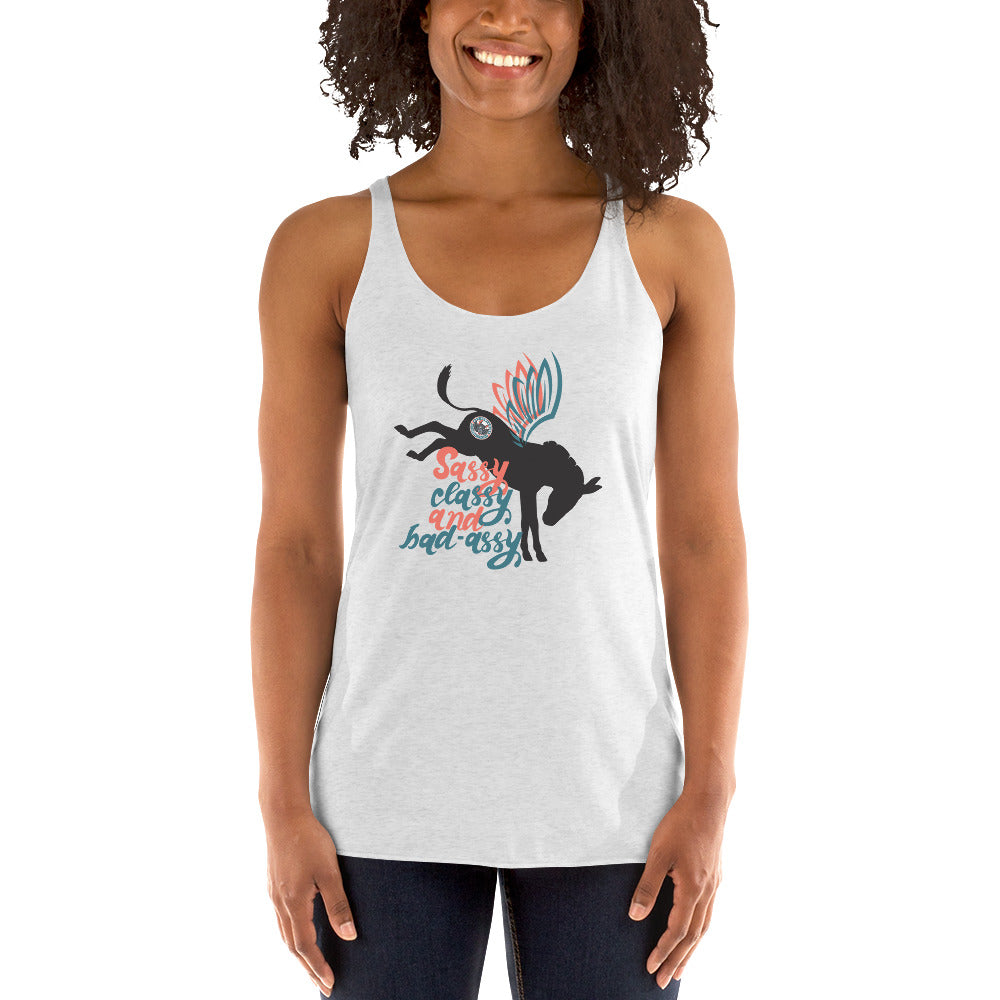 Sassy, Classy, & Bad Assy women's racerback tank