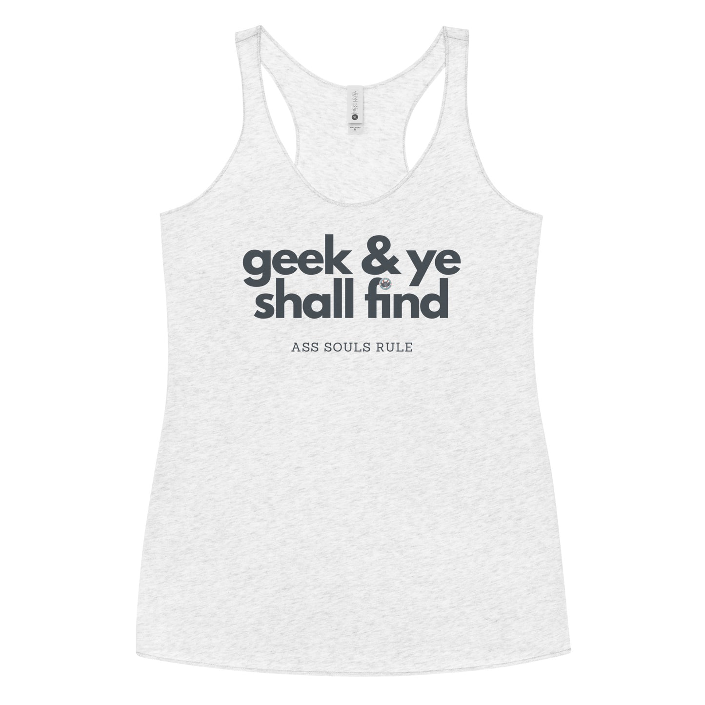 Geek & Ye Shall Find women's racerback tank