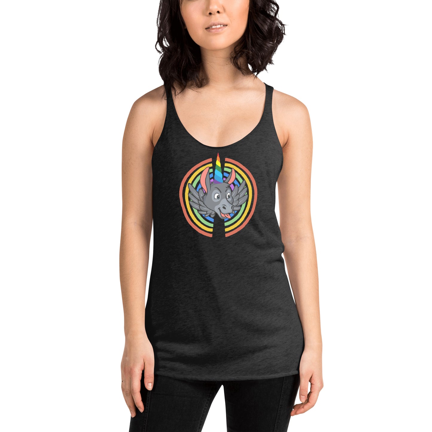 Rainbows & Unicorns women's racerback tank