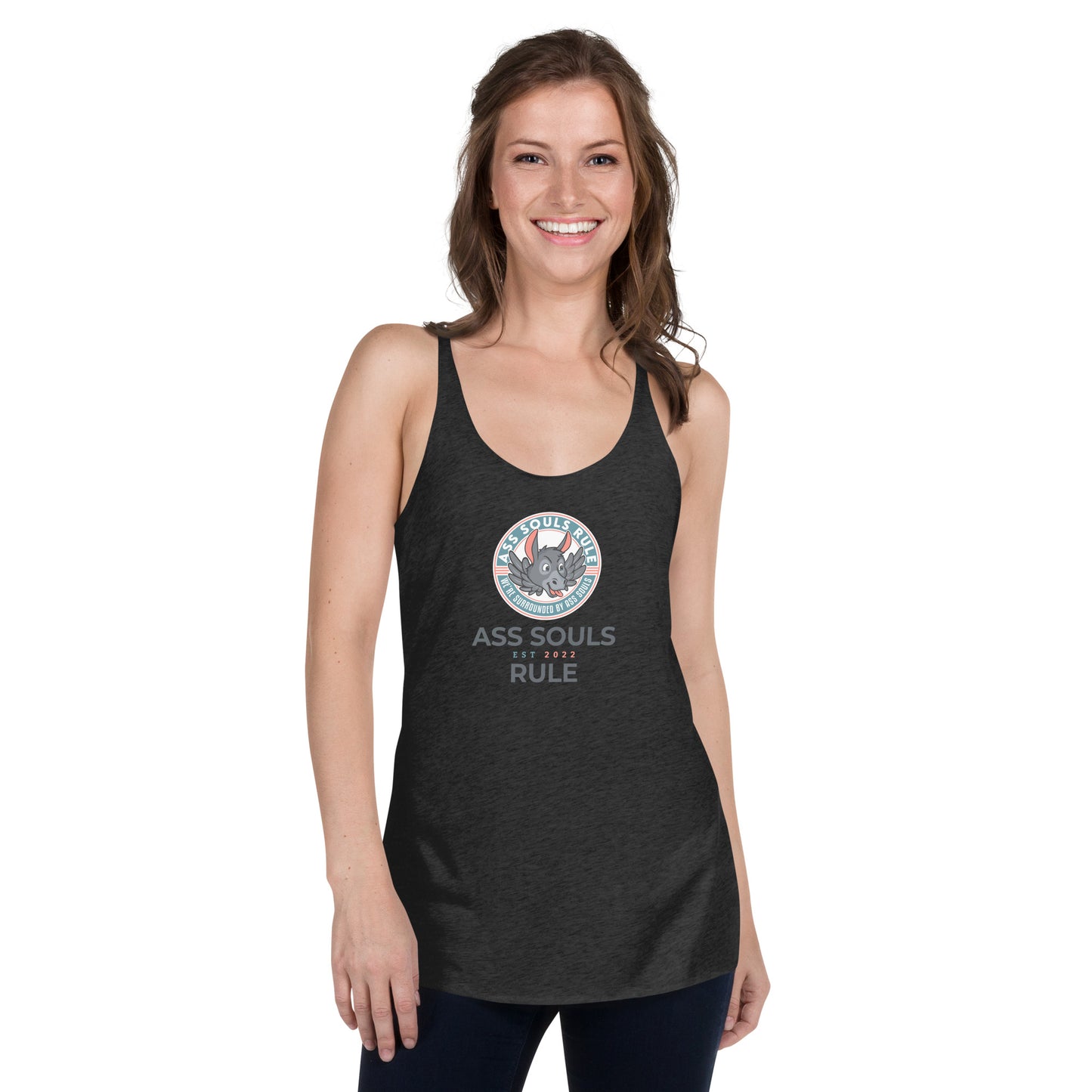 Logo of ASR Est women's racerback tank