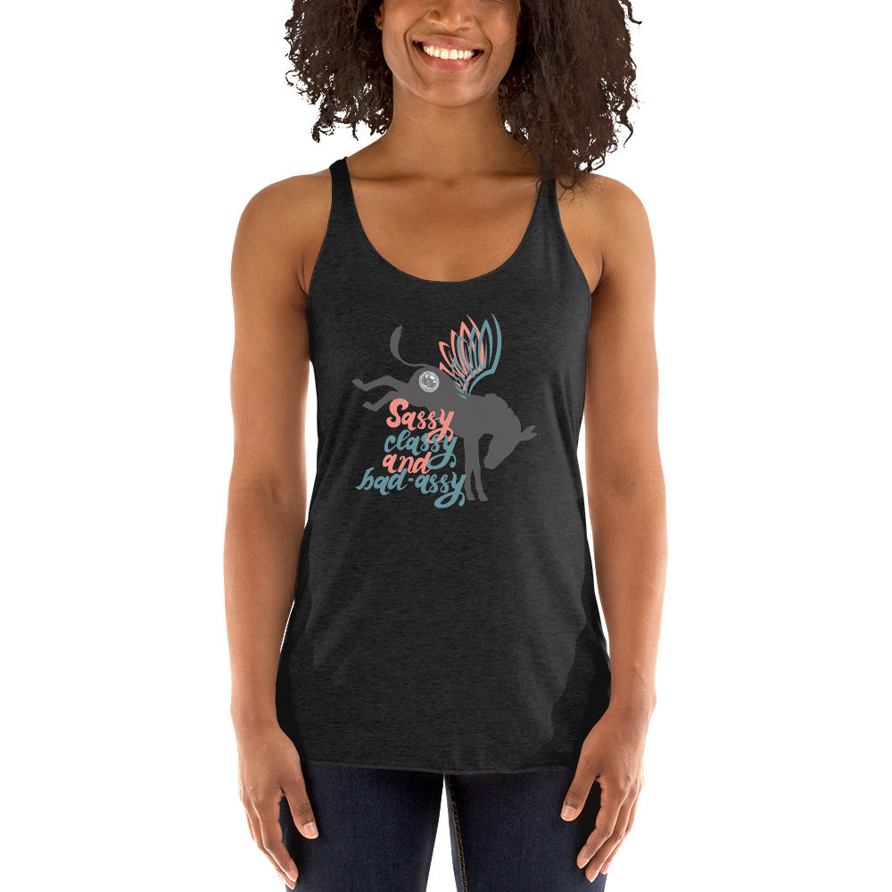 Sassy, Classy, & Bad Assy women's racerback tank