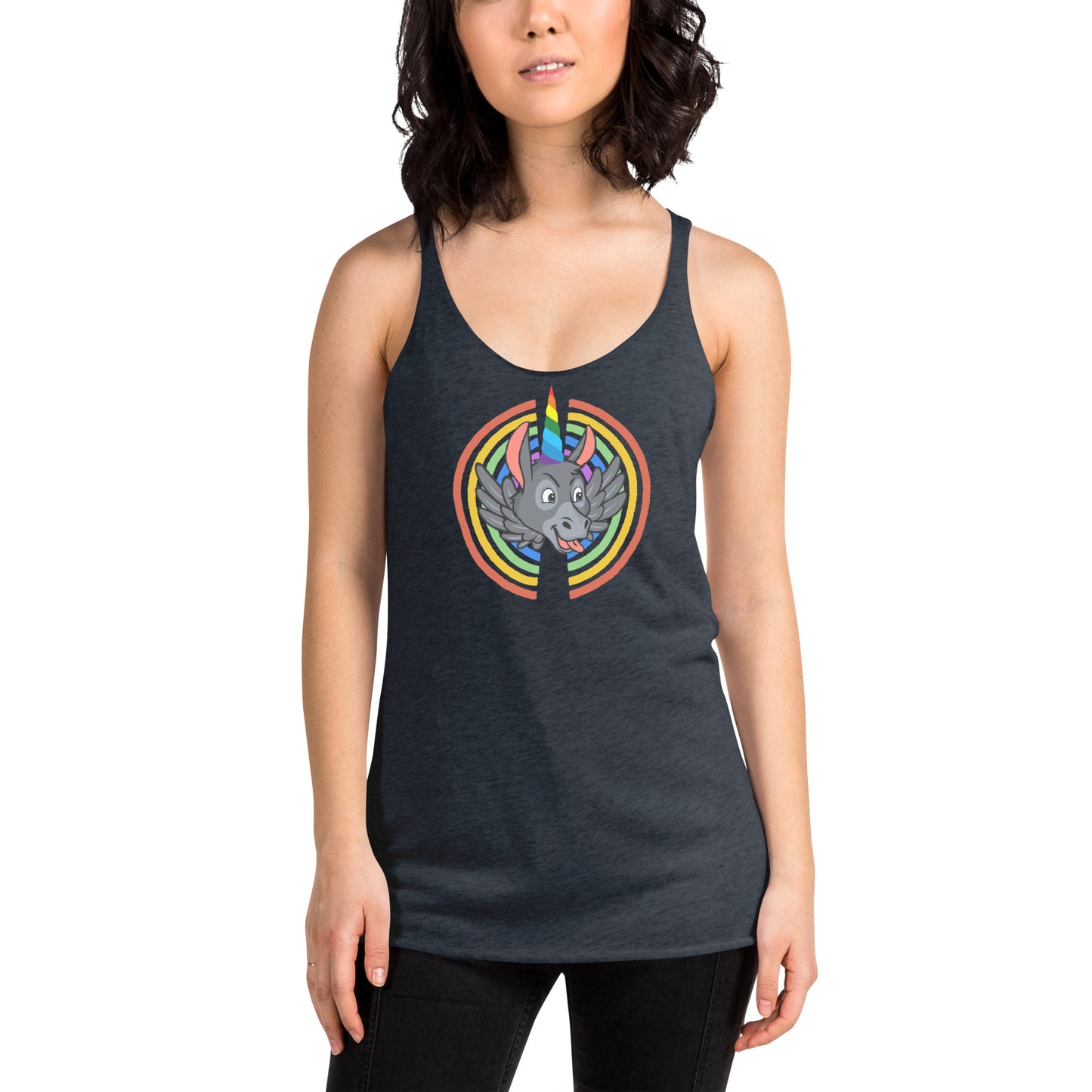 Rainbows & Unicorns women's racerback tank