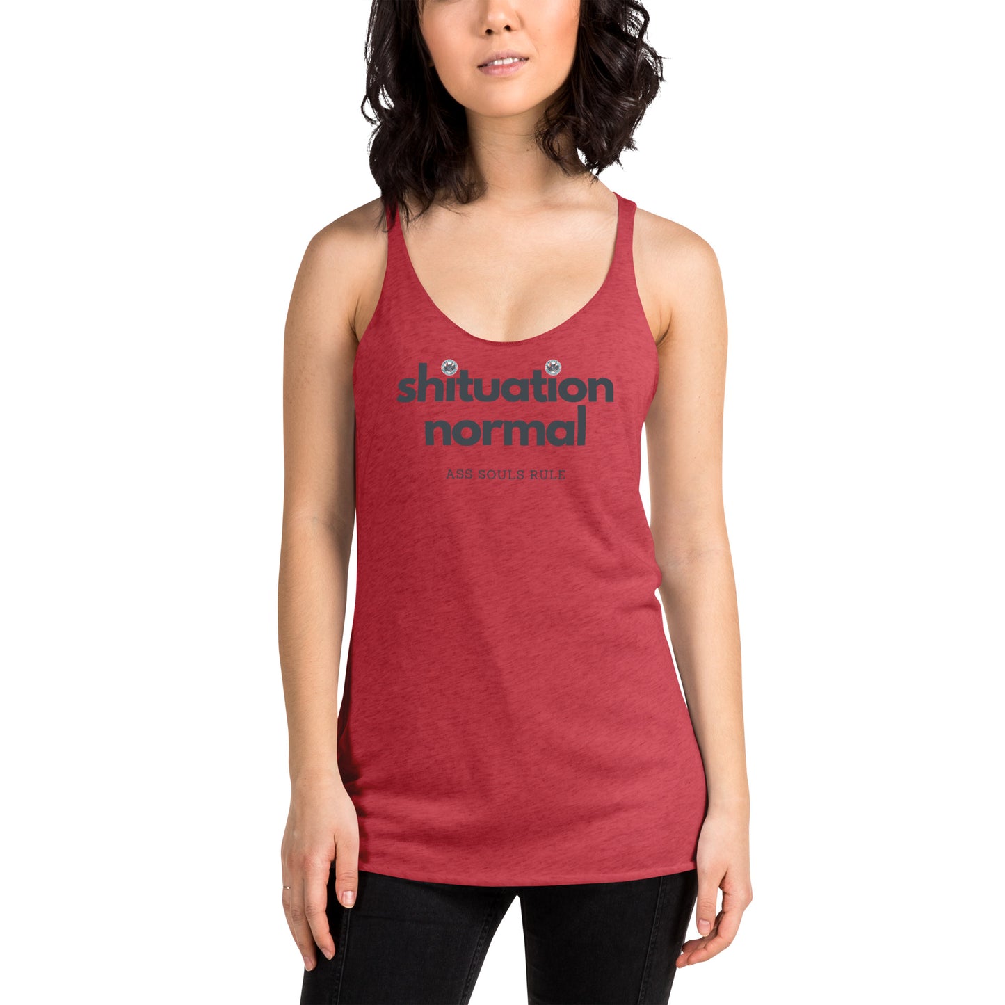 Shituational Normal women's racerback tank