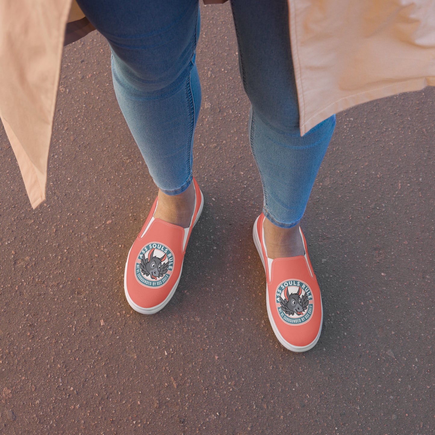 Logo of ASR women’s slip-on canvas shoes