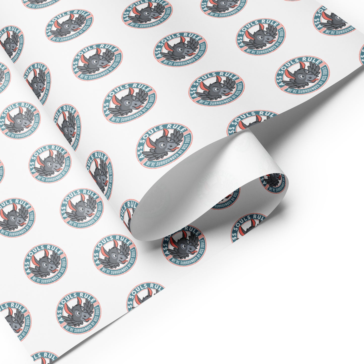 Logo of ASR wrapping paper sheets - white