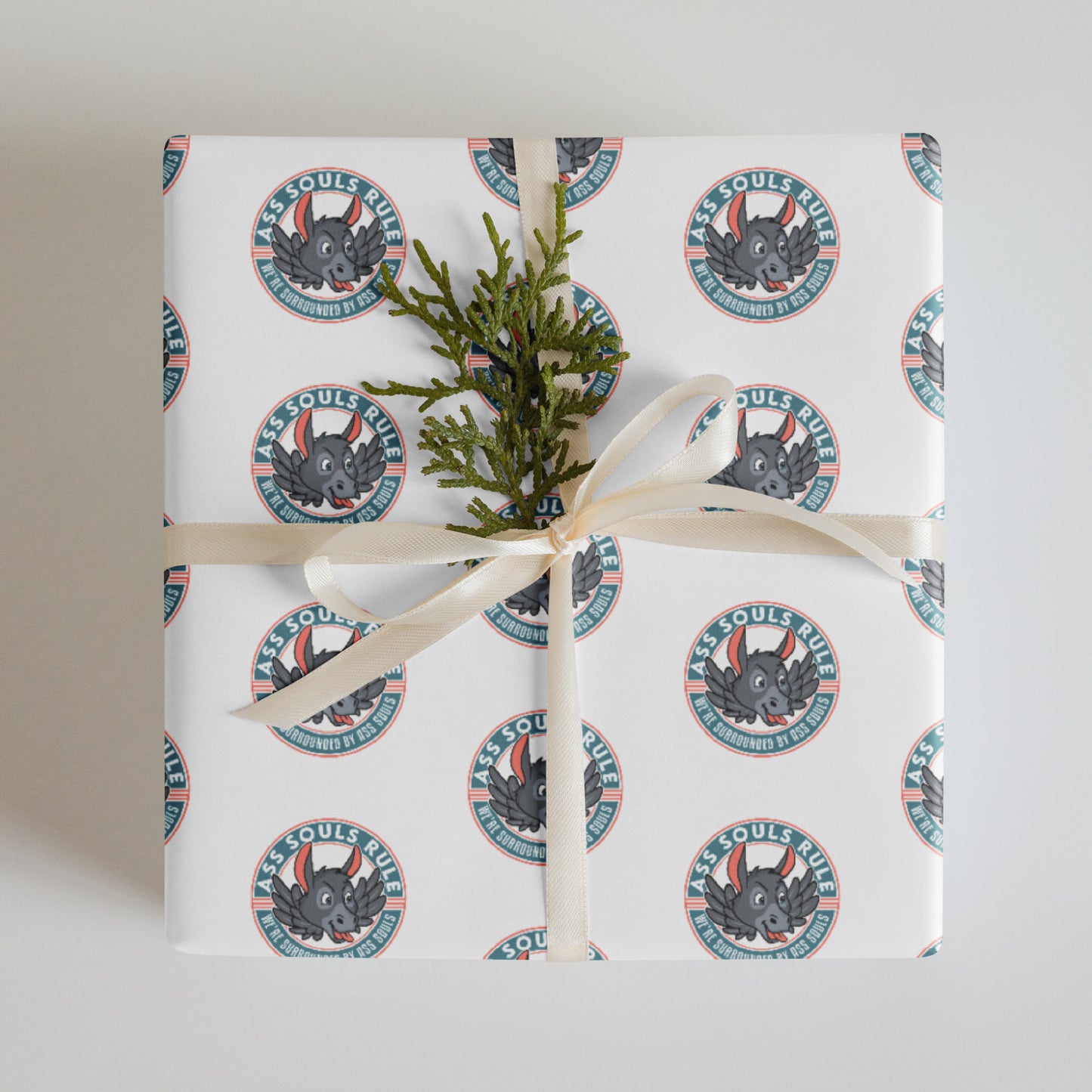 Logo of ASR wrapping paper sheets - white