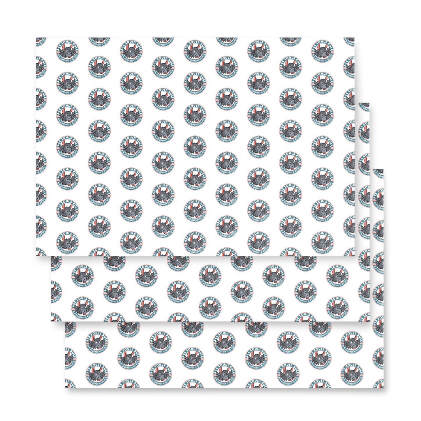 Logo of ASR wrapping paper sheets - white