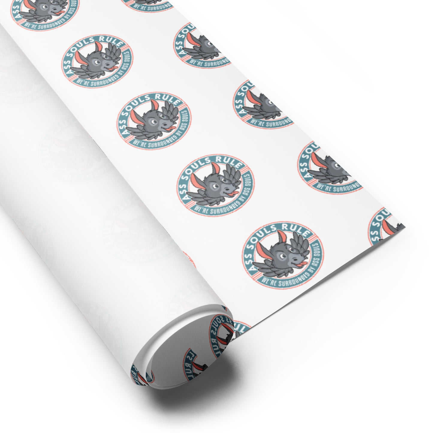 Logo of ASR wrapping paper sheets - white