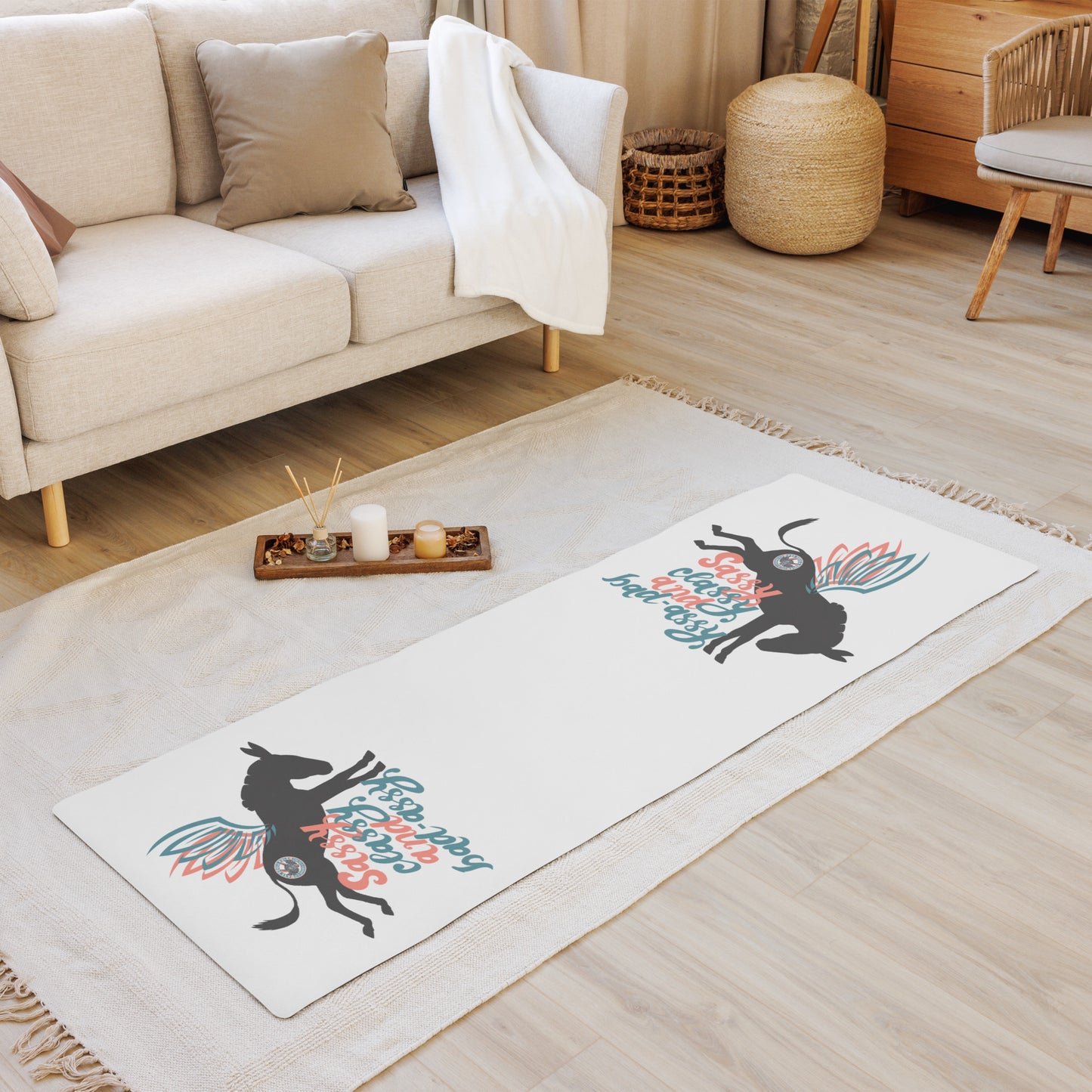 Sassy, Classy, & Bad Assy yoga mat