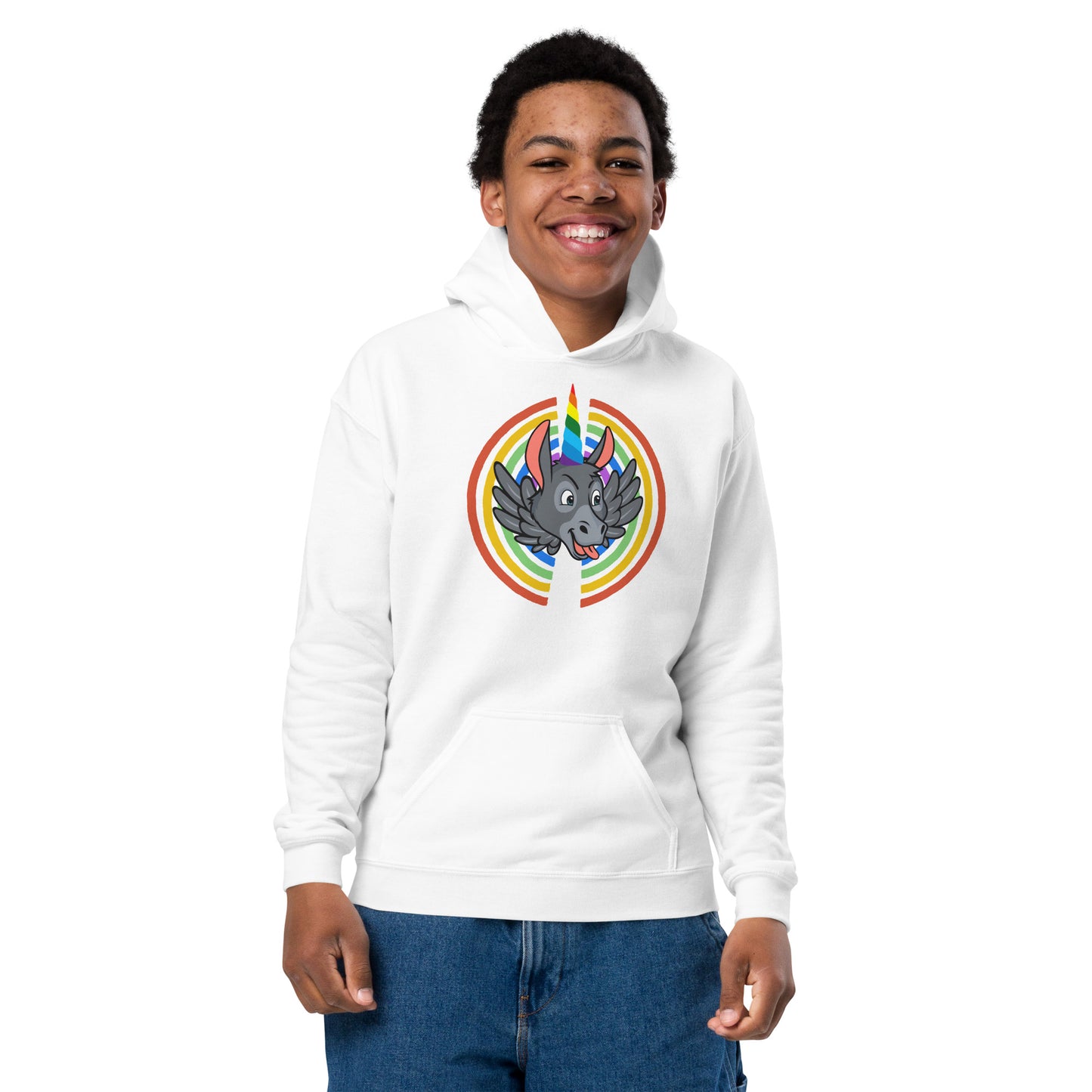 Rainbows & Unicorns Youth heavy blend hoodie