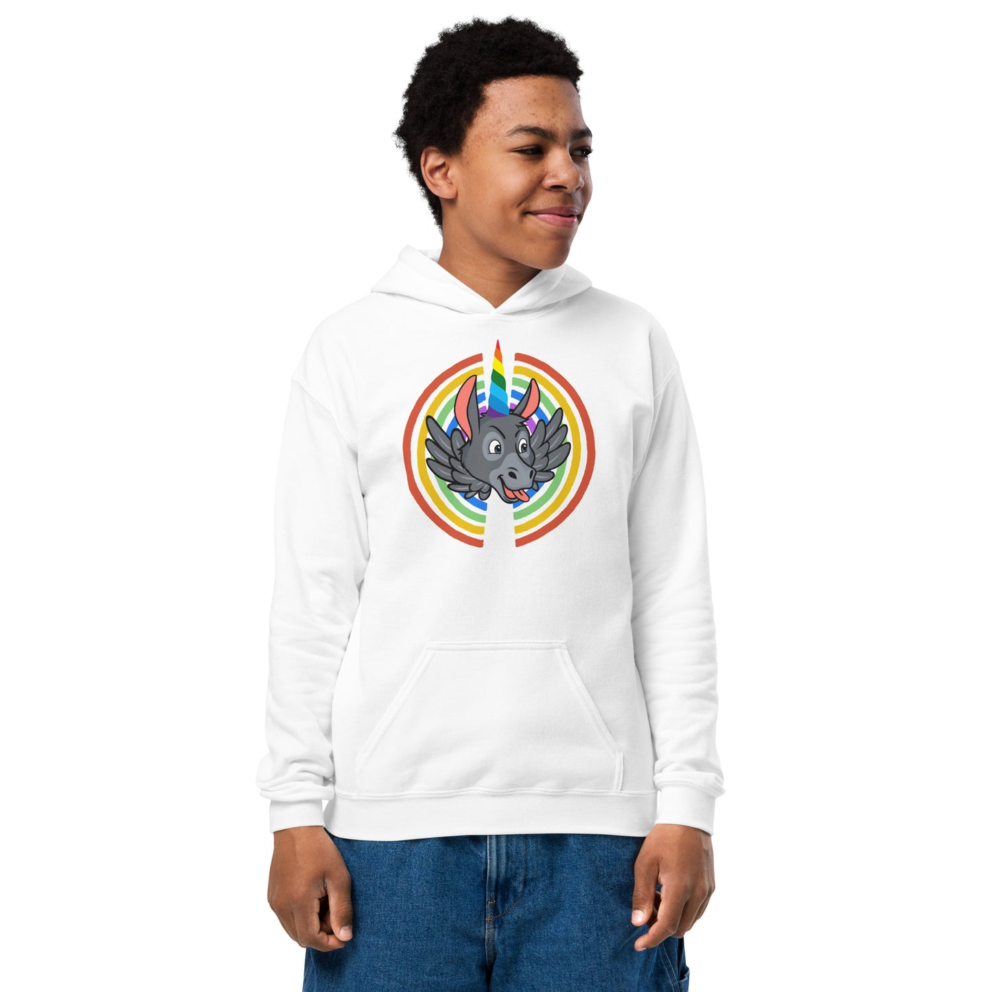 Rainbows & Unicorns Youth heavy blend hoodie